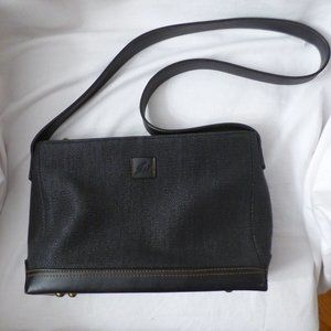 Stone Mountain Black Woven-straw look Shoulder Bag, never used